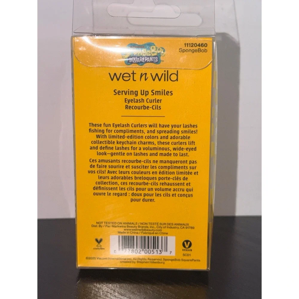 Wet n Wild SpongeBob SquarePants Eyelash Curler Serving Up Smiles NEW